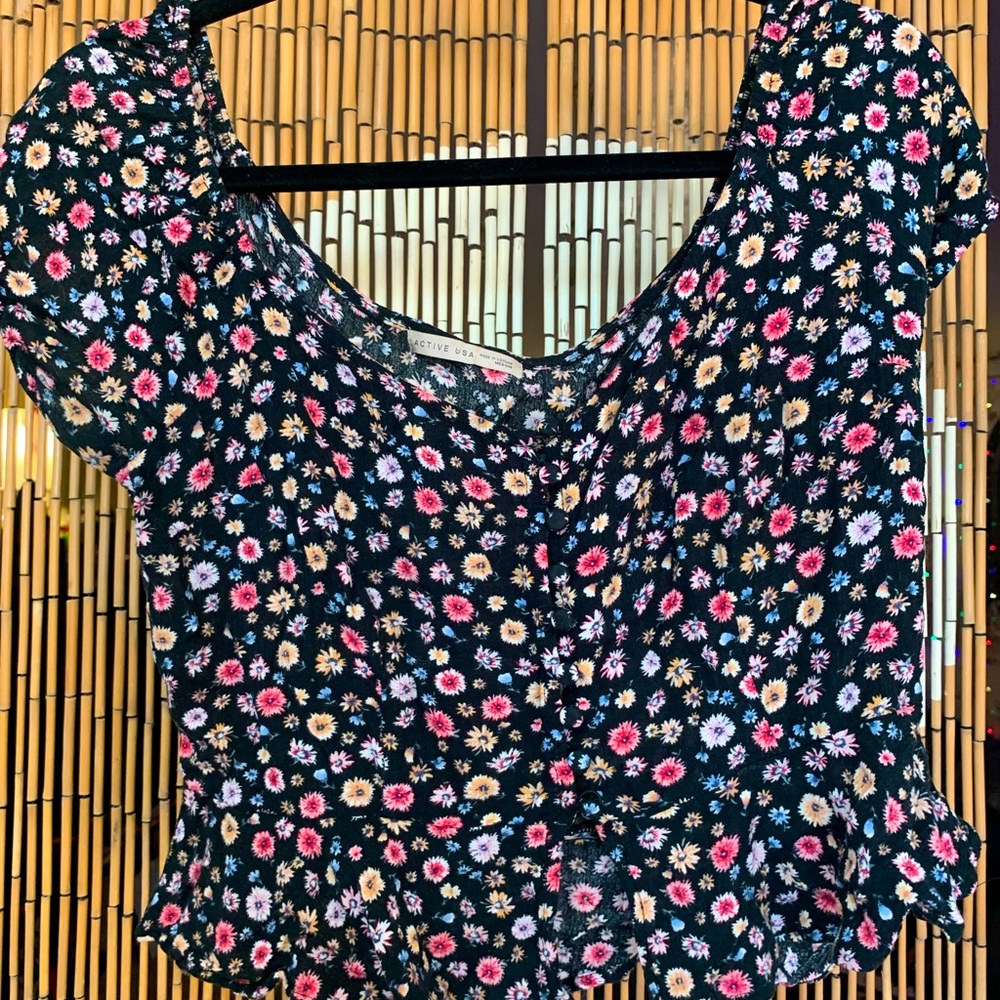 Floral crop top